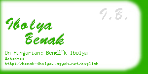 ibolya benak business card